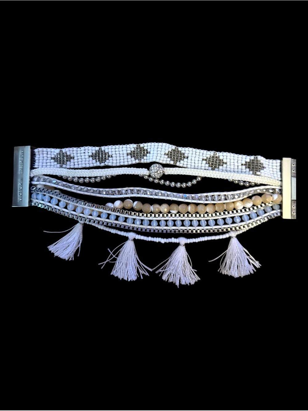 Victoria Emerson boho multi strand beaded bracelet
